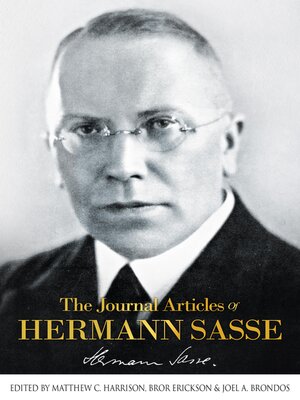 cover image of The Journal Articles of Hermann Sasse
